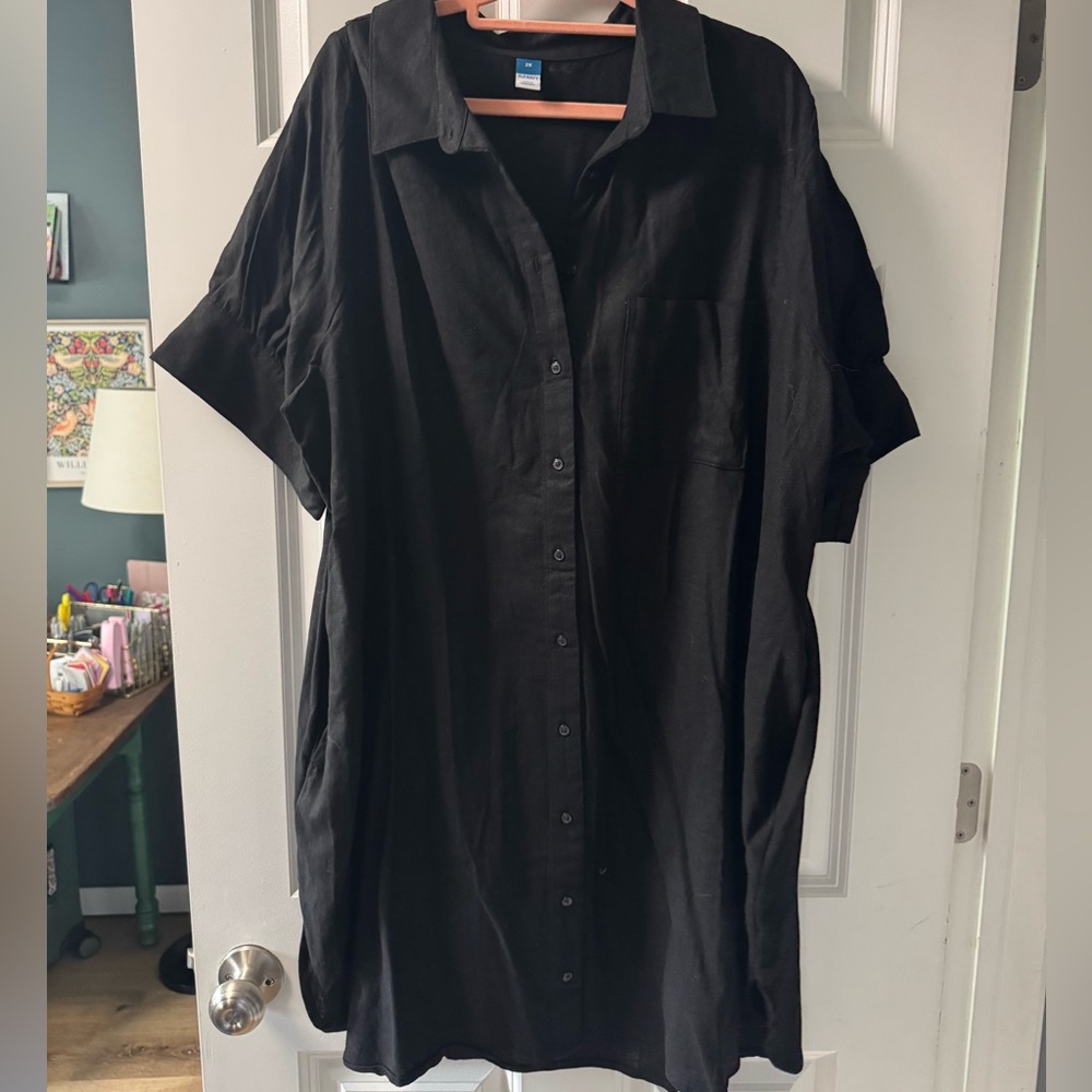 Old Navy Black Shirt Dress